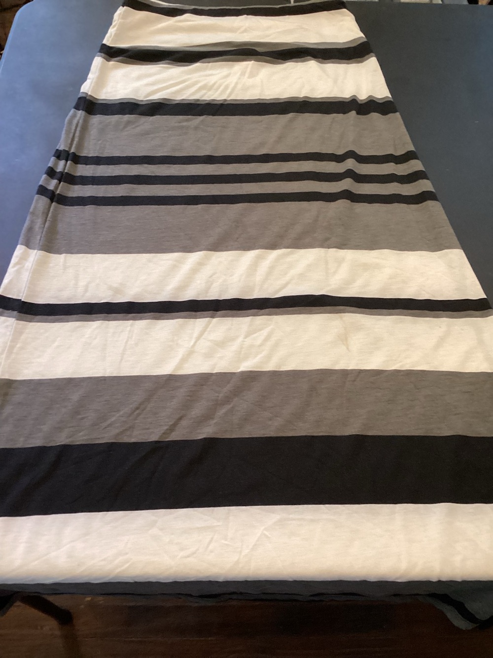 Mossimo Supply Co. Striped Maxi Skirt in Black, Gray, and Cream